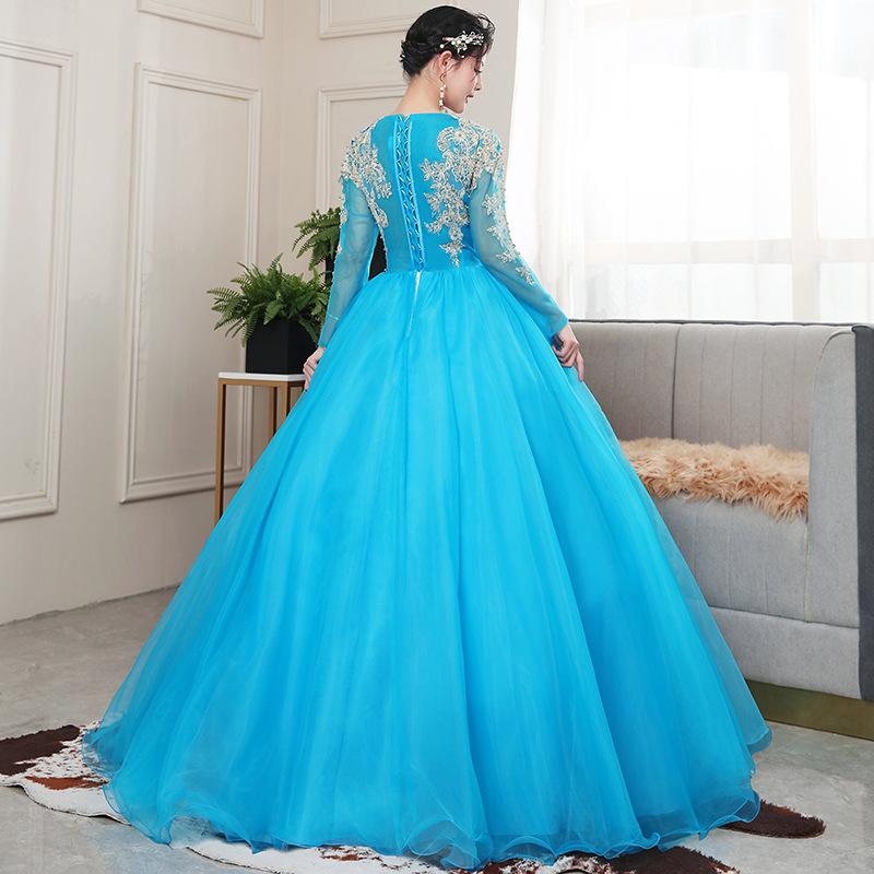 Women's Evening Dress Ball Gown Princess Quinceanera Wedding Dresses Solo Stage Performance Tulle Tutu Dress Dinner Party Slimming Host Dress