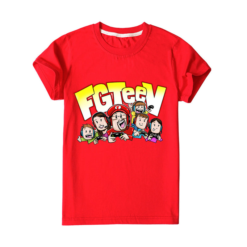 Fgteev T Shirt Cartoon Roblox Fgteev The Family Gamet T-shirt