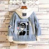Comic Denim Jacket Men's and Women's Spring and Autumn Denim Jacket