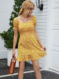 Milkmaid Dresses Sexy off-Shoulder Backless Floral Dress Summer Dresses