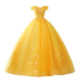Women's Evening Dress Ball Gown Princess Quinceanera Wedding Dresses Colorful Wedding Dress Wedding Banquet Long Host Evening Dress Women