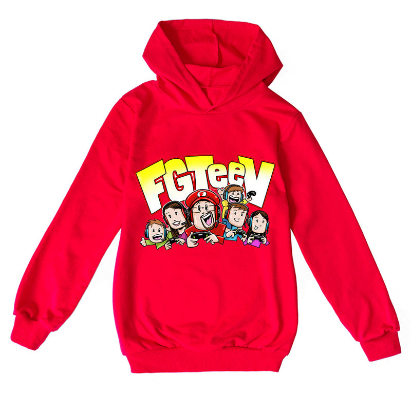 Fgteev T Shirt Cartoon The Family Game Sweater Hoodie Spring and Autumn Children's Sweatshirt Clothing