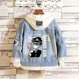 Comic Denim Jacket Men's and Women's Spring and Autumn Denim Jacket
