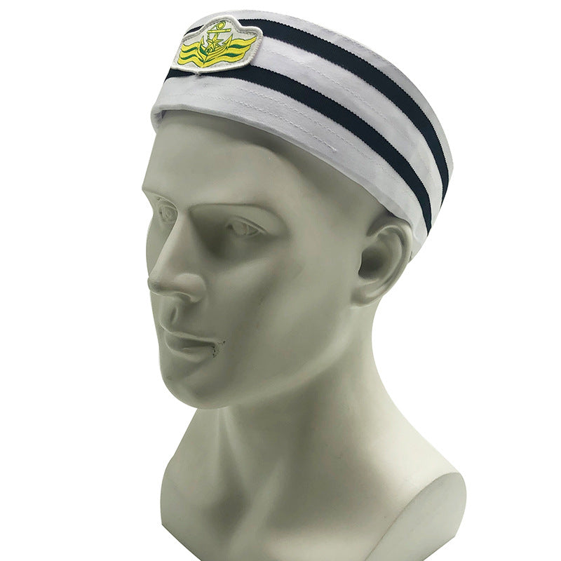 Sailor Hat Sailor Hat Double Layer Flanging Hat Nautical Hat