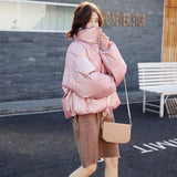 Yeezy Gap Down Coat Down Jacket Women's Autumn and Winter New Short Loose Lapel Glossy White Duck Down
