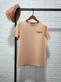 T Shirt Balmain Spring/Summer Cotton Flocking Small Letter Short Sleeve T-shirt for Men and Women