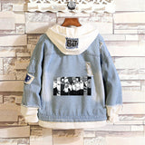 Comic Denim Jacket Spring and Autumn Men and Women Fashion Denim Jacket