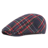 Check Beret Hat Checked Cloth Peaked Cap Hat