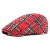 Check Beret Hat Checked Cloth Peaked Cap Hat