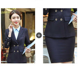 Womens Autumn Uniform Designs Formal Style Office Lady Bussiness Attire Work Suit