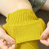 Winter Thick Knit Thigh High Socks Long Stockings Boot Wool Stockings Big Diamond Reverse Port Bunching Socks