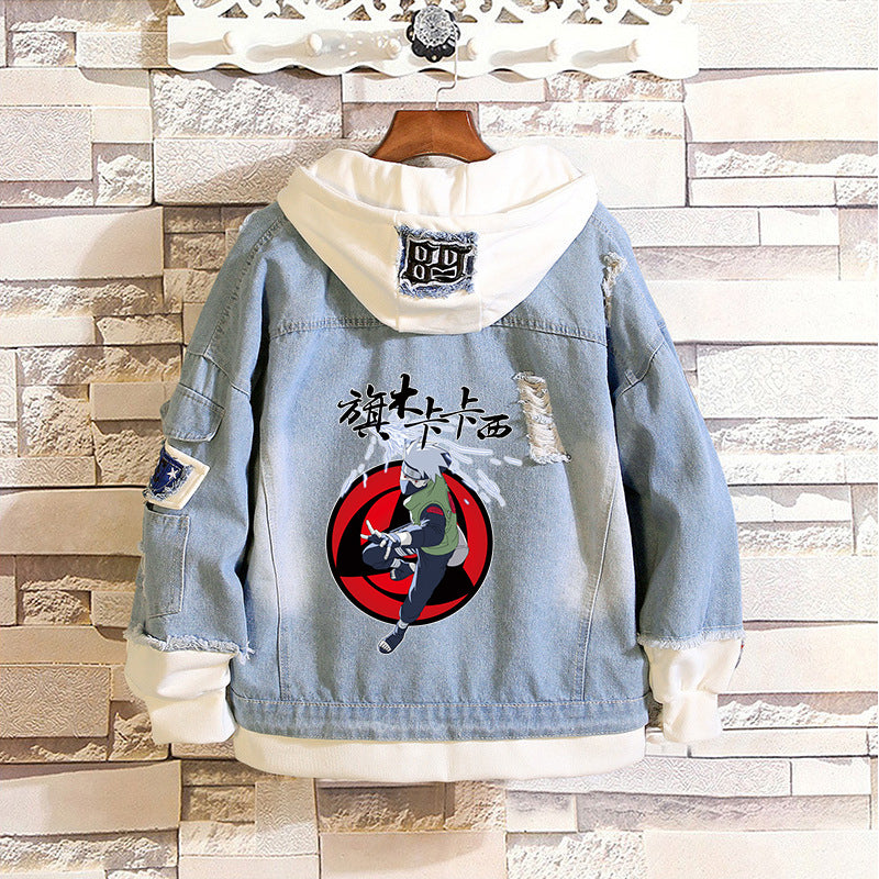 Comic Denim Jacket Women's Denim Jacket Hoodie