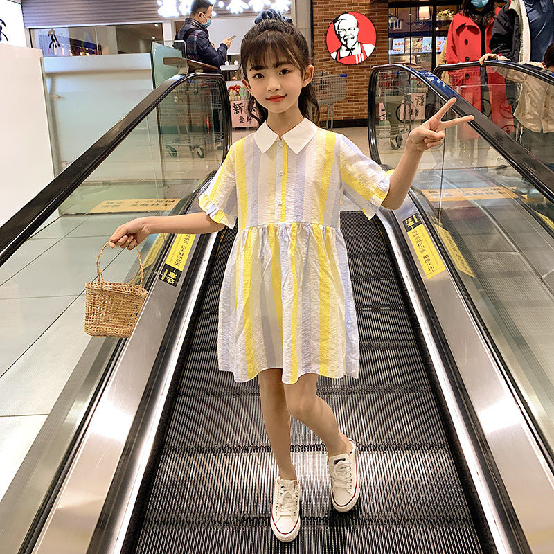 Girls Dress Summer Princess Dress Children's Shirt Skirt Children Girl's Summer Clothes