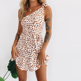 Mini Club Dresses Printed Shoulder Sexy Dress Summer