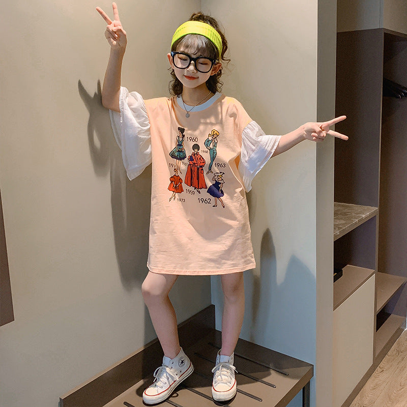 Children's Summer Dress Girls Fashion Princess Long Dress Girl Dresses