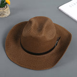 Cowboy Hats Straw Hat Spring and Summer Sun Hat Sun Protection Men Cowboy Hat