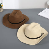 Cowboy Hats Straw Hat Spring and Summer Sun Hat Sun Protection Men Cowboy Hat