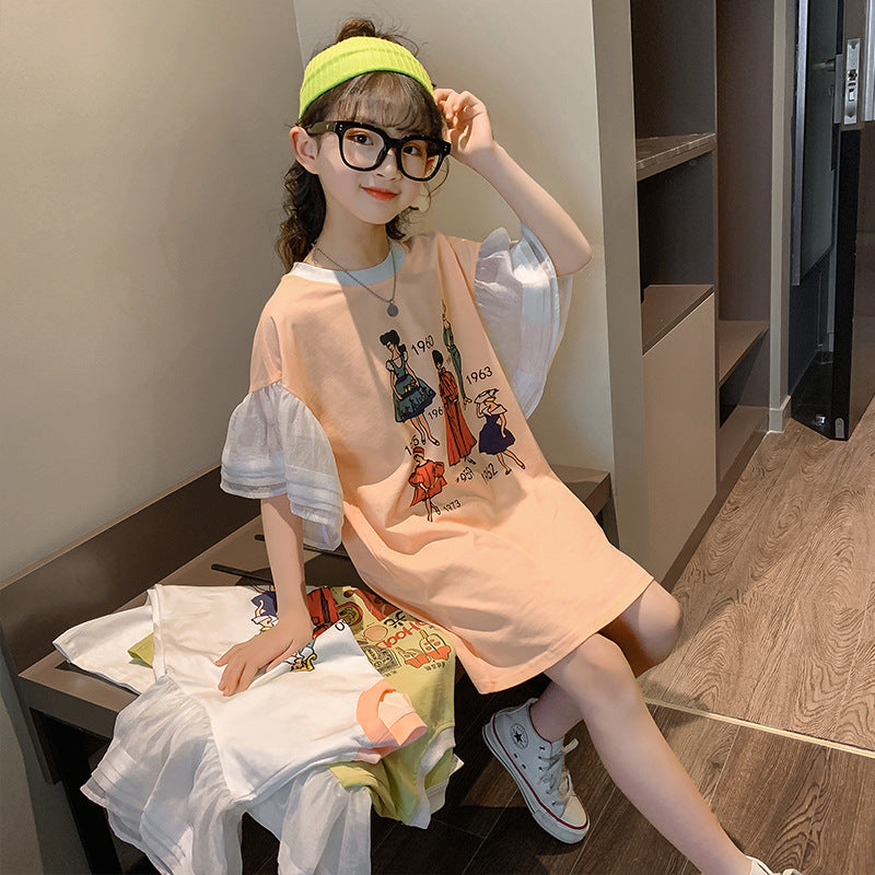 Children's Summer Dress Girls Fashion Princess Long Dress Girl Dresses