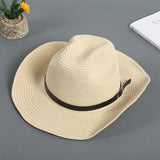 Cowboy Hats Straw Hat Spring and Summer Sun Hat Sun Protection Men Cowboy Hat