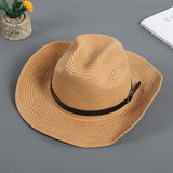 Cowboy Hats Straw Hat Spring and Summer Sun Hat Sun Protection Men Cowboy Hat