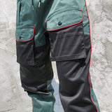 Man Fall Outfits Cargo Pants Color Matching Ankle-Length Pants Ankle-Tied Stitching Casual Men and Women Function Multi-Pocket Overalls