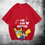 Men and Women Pokemon Pikachu T Shirt Y Pikachu Short Sleeve T-shirt