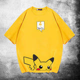 Men and Women Pokemon Pikachu T Shirt Pikachu Short Sleeve T-shirt for Men