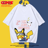 Men and Women Pokemon Pikachu T Shirt Y Pikachu Short Sleeve T-shirt