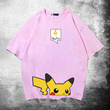 Men and Women Pokemon Pikachu T Shirt Pikachu Short Sleeve T-shirt for Men