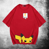 Men and Women Pokemon Pikachu T Shirt Pikachu Short Sleeve T-shirt for Men