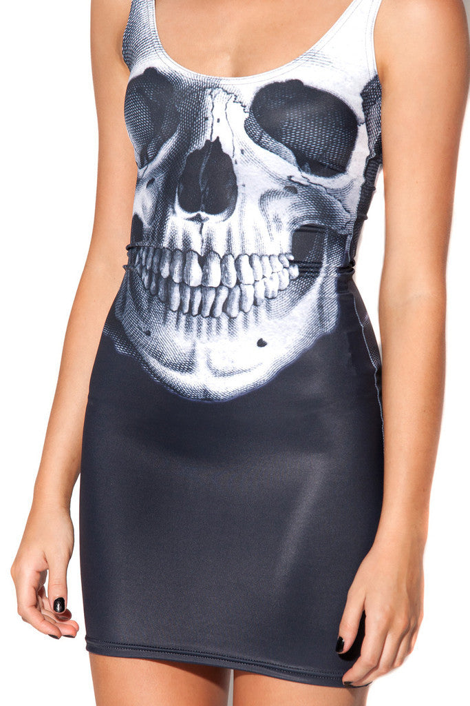 Skull Dress Printed Vest Dress