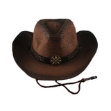 Cowgirl Hats Western Cowboy Hat Curling Jazz Top Hat Summer Big Brim Straw Hat