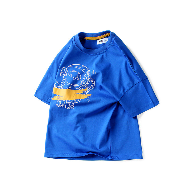 Children T Shrits Summer Children's Short Sleeve Pure Cotton Cartoon Short Sleeve