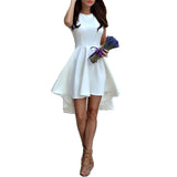 Homecoming Dresses Women's round Neck Sleeveless Swing Dress Formal Dress