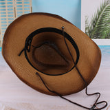 Cowgirl Hats Western Cowboy Hat Curling Jazz Top Hat Summer Big Brim Straw Hat