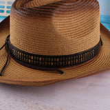 Cowgirl Hats Western Cowboy Hat Curling Jazz Top Hat Summer Big Brim Straw Hat