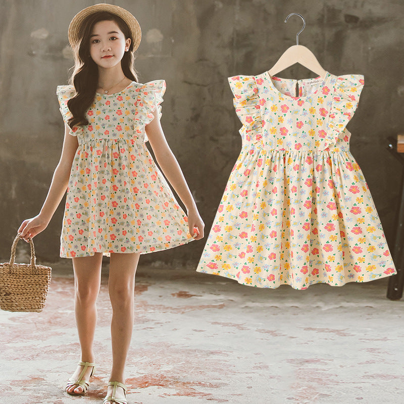 Girls Floral Dress Princess Dress Summer Kids' Skirt Girls Children Girl's Summer Dress