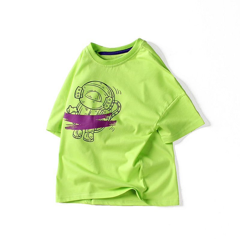 Children T Shrits Summer Children's Short Sleeve Pure Cotton Cartoon Short Sleeve