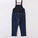 Man Fall Outfits Cargo Pants One-Piece Loose Strap Denim Trousers Color Matching Working Bib Top Pants Men and Women