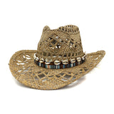 Straw Cowboy Hats Men's and Women's Cowboy Hat Sun Protection Sun Hat