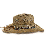 Straw Cowboy Hats Men's and Women's Cowboy Hat Sun Protection Sun Hat