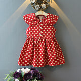 Girl Dress Polka Dot Dress Sleeveless Vest Dress