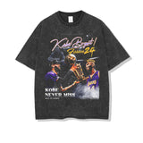 Kobe Shirt Kobe Printed Short-Sleeved T-shirt Vintage Pure Cotton