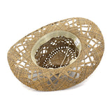 Straw Cowboy Hats Grass Salty Grass Hand-Knitted Western Cowboy Sunshade