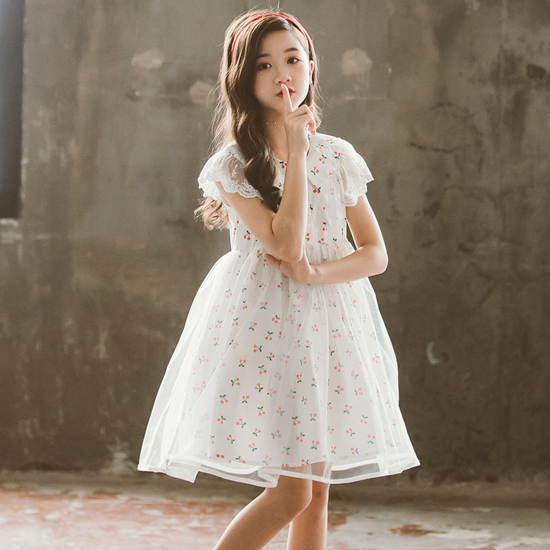 Girls Dress Floral Summer Sleeveless Skirt Children Princess Dress Children Girl's Summer Dress