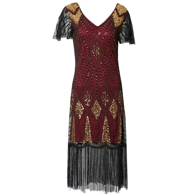 1920S Dress Vintage Sequin Bead Dress