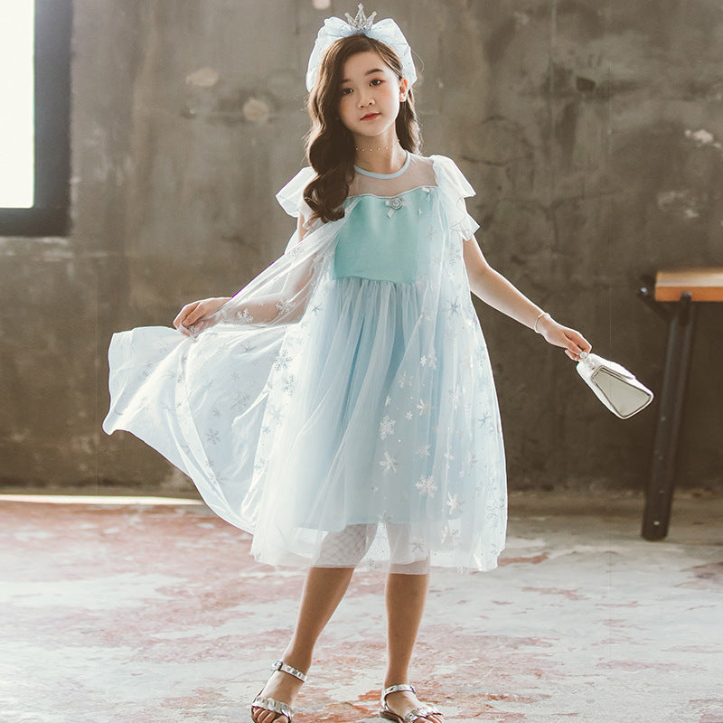 Girls Dress Frozen Princess Dress Children Girl's Summer Dress