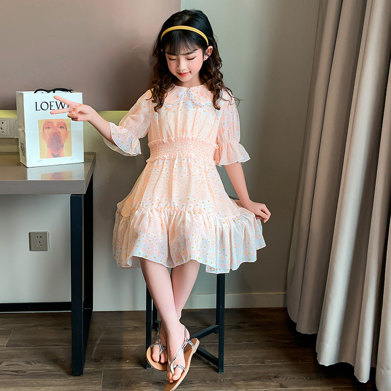 Girls' Dress Summer Princess Dress Children's Little Daisy Skirt Children's Girl's Summer Clothes