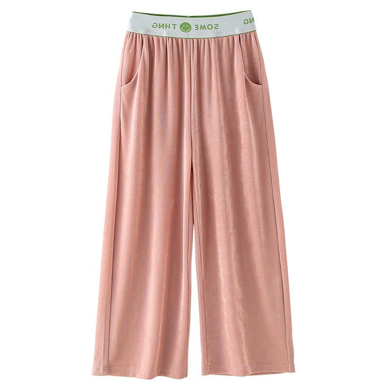 Summer Mop Pants Children's Loose Casual Cropped Pants Children Girl Pants
