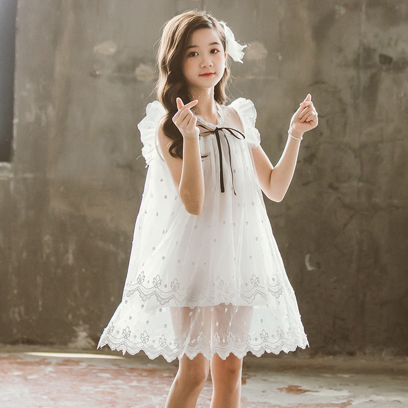Girls Dress Summer White Princess Dress Girl Children Girl's Summer Dress